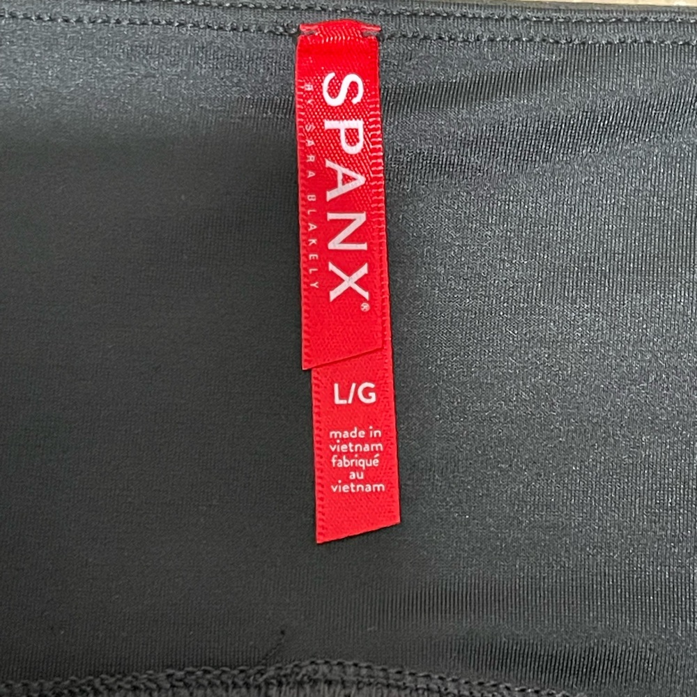Spanx Faux Leather/Coated Moto Leggings Womens Size L Black Stretch Slimming - Picture 5 of 12